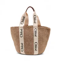 クロエ バスケットラージ ペーパー カゴバッグ ベージュ
