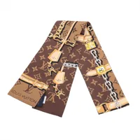 ヴィトン M78655 バンドー モノグラム コンフィデンシャル MR1220 スカーフ シルク ブラウン