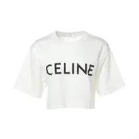 セリーヌ エディ期 コットン Tシャツ M レディース ホワイト 2X761671Q