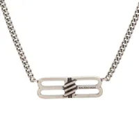 バレンシアガ BB ネックレス GP シルバー