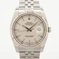 ロレックス デイトジャスト36 116234 SS×WG SS AT シルバー文字盤