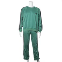 ニードルス ポリエステル セットアップ L/XS メンズ グリーン  MR285/MR286 トラック スレ ツレ 毛玉あり