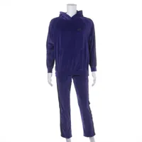 ニードルス コットン×ポリエステル セットアップ M/2 メンズ パープル  NS252/NS253 ベロア トラック 裏地スレ 毛玉あり