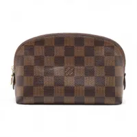 ヴィトン ダミエ ポシェットコスメティックPM N47516 ブラウン ポーチ RFID反応あり