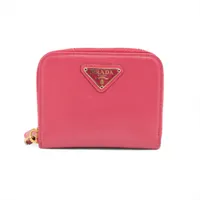 プラダ サフィアーノ トライアングル 1M0268 レザー コインパース ピンク