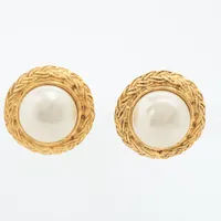 シャネル イヤリング(両耳用) GP×フェイクパール ゴールド