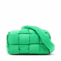 ボッテガヴェネタ マキシイントレチャート パデットテックカセット ナイロン ボディバッグ グリーン