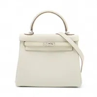 エルメス ケリー25 ルトゥルネ トゴ マッシュルーム シルバー金具 B:2023年