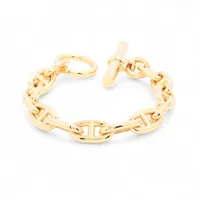 エルメス シェーヌダンクルGM ブレスレット 750(YG) 106.6g 13コマ