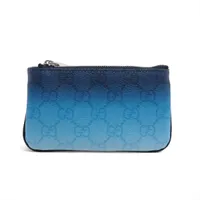 グッチ GGスプリーム レザー コインケース ブルー 835703