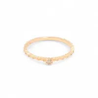 アガット ダイヤ リング K10(PG) 0.7g 0.02