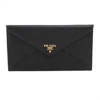 プラダ ヴィッテログレイン 1MF175 レザー ロングウォレット ブラック