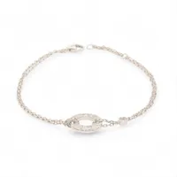 カルティエ ラブサークル 2P ダイヤ ブレスレット 750(WG) 4.8g