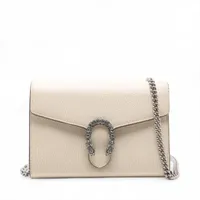 グッチ ディオニュソス レザー チェーンウォレット ベージュ 401231