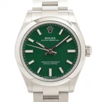 ロレックス オイスターパーペチュアル31 277200 SS SS AT グリーン文字盤