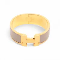 エルメス クリッククラックH バングル GP ゴールド×マロングラッセ