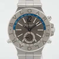 ブルガリ ディアゴノ GMT DG40SGMT SS SS AT グレー文字盤 あまりごま3 箱開閉不良