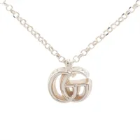 グッチ アラベスク ダブルG ネックレス 925 5.4g シルバー