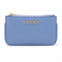 グッチ スクリプトロゴ 790102 レザー コインケース ブルー