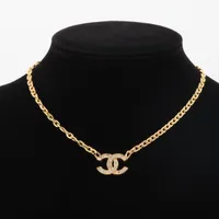 シャネル CHANEL ネックレス ラインストーン ココマーク 3312 ゴールド シャネル ココマーク 3312 ネックレス GP×ラインストーン ゴールド