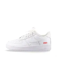ナイキ×シュプリーム AIR FORCE 1 LOW SP レザー スニーカー 27.5cm メンズ ホワイト CU9225-100 箱 替え紐付