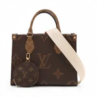 ヴィトン モノグラム ジャイアント リバース オンザゴー PM M46373 ブラウン RFID反応あり