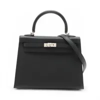 エルメス ケリー25 セリエ ヴォーエプソン ブラック シルバー金具 K:2025年