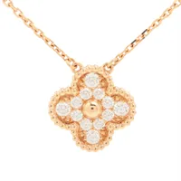 ヴァンクリーフ&アーペル ヴィンテージアルハンブラ ダイヤ ネックレス 750(PG) 5.2g