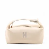 エルメス ブリッド ア ブラックPM キャンバス ベージュ シルバー金具