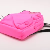 Prada Tessuto nylon x leather Sling backpack Pink 1BZ026 open