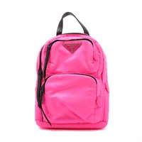 Prada Tessuto nylon x leather Sling backpack Pink 1BZ026 open
