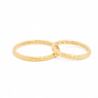 ブシュロン クルドパリ リング 2点セット 750(YG) 総4.4g 47 58 JAL01165