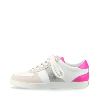 ジミーチュウ レザー×スエード スニーカー 35 1/2 レディース ホワイト×ピンク TERI 袋 箱あり スレ有