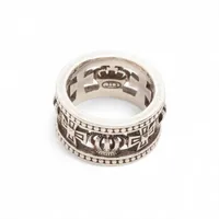 ジャスティンデイビス メディーバル ウェディング バンド リング 925 7.7g