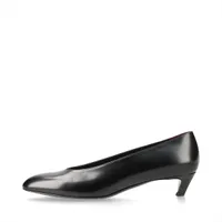 ザロウ レザー パンプス 36 レディース ブラック NEW ALMOND 袋 箱付 履きシワ有