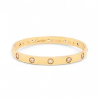 カルティエ ラブ フル ダイヤ ブレスレット 750(YG) 27.6g 16 B6010816 ドライバー付き