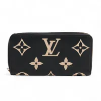 ヴィトン バイカラーモノグラムアンプラント ジッピーウォレット M80481 ノワール×クレーム ラウンドジップウォレット RFID反応あり