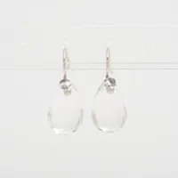 ティファニー ティアドロップ クリスタル ピアス Pt950 3.8g