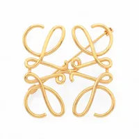 ロエベ アナグラム ブローチ GP ゴールド