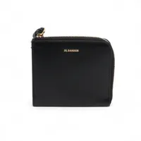 ジルサンダー ロゴ レザー コンパクトウォレット ブラック 紙タグ付き