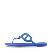 エルメス エジェリ ラバー ビーチサンダル 36 レディース ブルー 全体ヨゴレ有