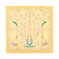 エルメス カレ90 Gaucho par Hermes Paris スカーフ コットン イエロー