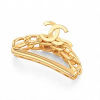 シャネル ココマーク チェーン 98P ヘアクリップ GP ゴールド