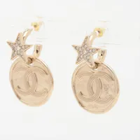 シャネル ココマーク スター B23B ピアス(両耳用) GP×ラインストーン ゴールド