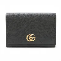 グッチ GGマーモント 474748 レザー カードケース ブラック