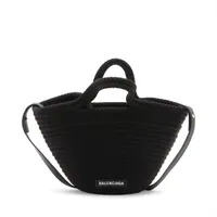 バレンシアガ イビザ スモール ナイロンxレザー 2WAYハンドバッグ ブラック 695612