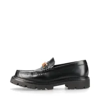 セリーヌ マーガレット エディ期 レザー ローファー 36 レディース ブラック DE1202 トリオンフ チェーン フリンジ 厚底 ラバーソール インソールにスレあり