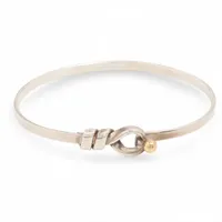 ティファニー フラットワイヤーラブノット バングル 925×750 9.6g シルバー