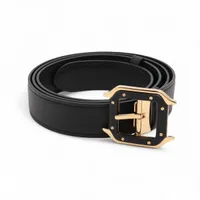 カルティエ サントス ドゥ カルティエ ベルト レザー ブラック