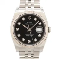 ロレックス デイトジャスト36 116234G SS×WG SS AT ブラック文字盤